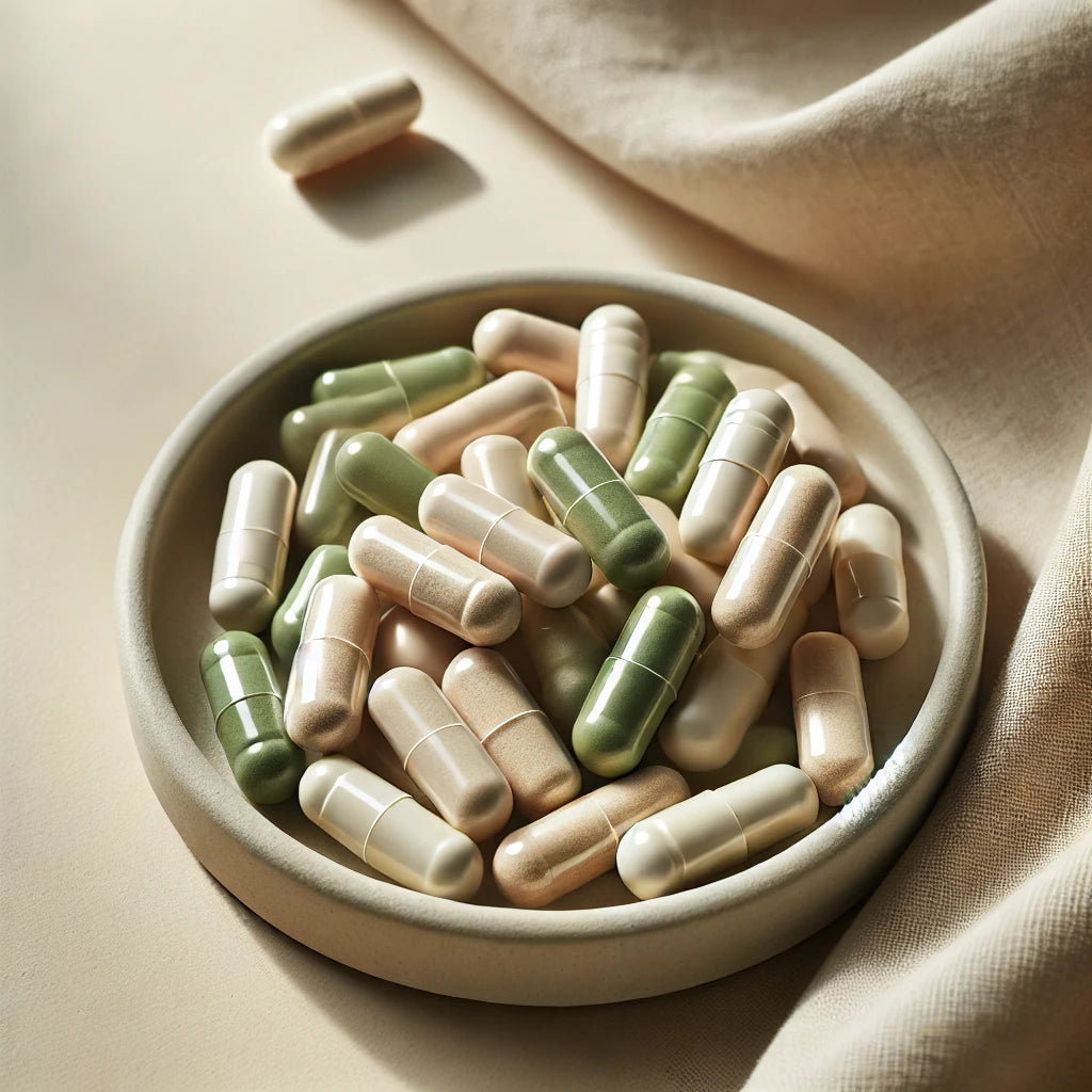DALL_E_2024-12-02_13.11.01_-_A_clean_and_minimalistic_close-up_image_of_supplement_capsules_arranged_neatly_on_a_soft_neutral-colored_surface._The_capsules_are_a_mix_of_beige_gr.webp